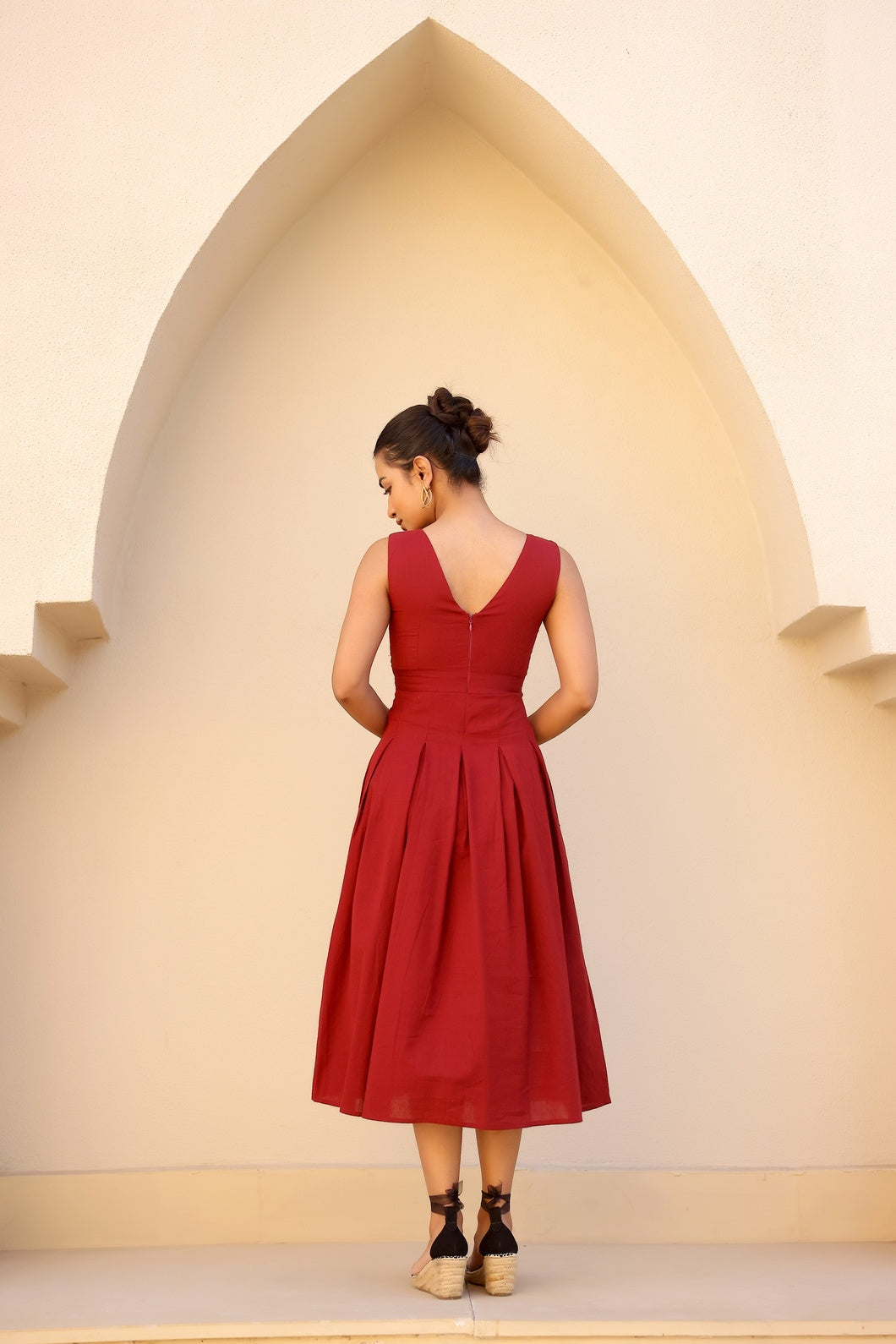 Charlotte- Ruby | Structured Khadi Midi