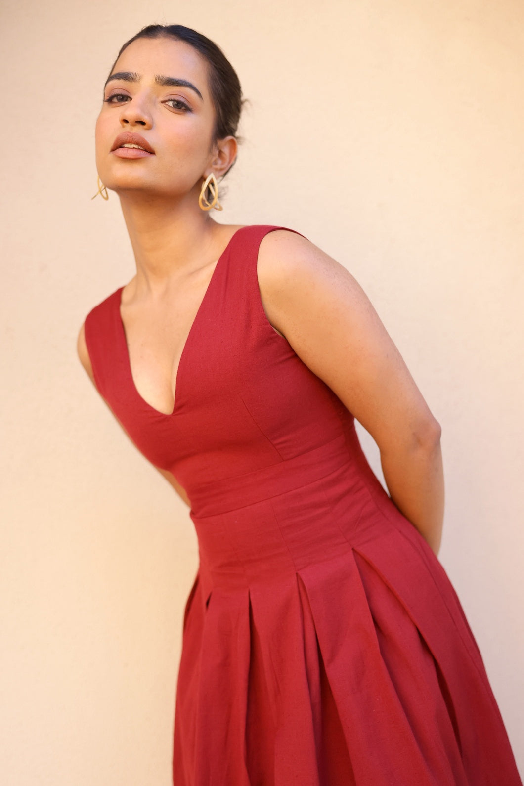 Charlotte- Ruby | Structured Khadi Midi