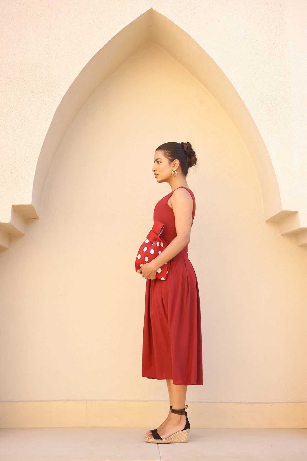 Charlotte- Ruby | Structured Khadi Midi