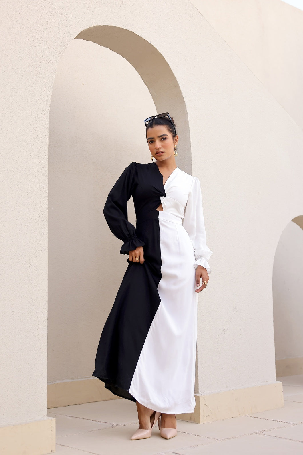 Colour Duet - Yin and Yang | Maxi Dress
