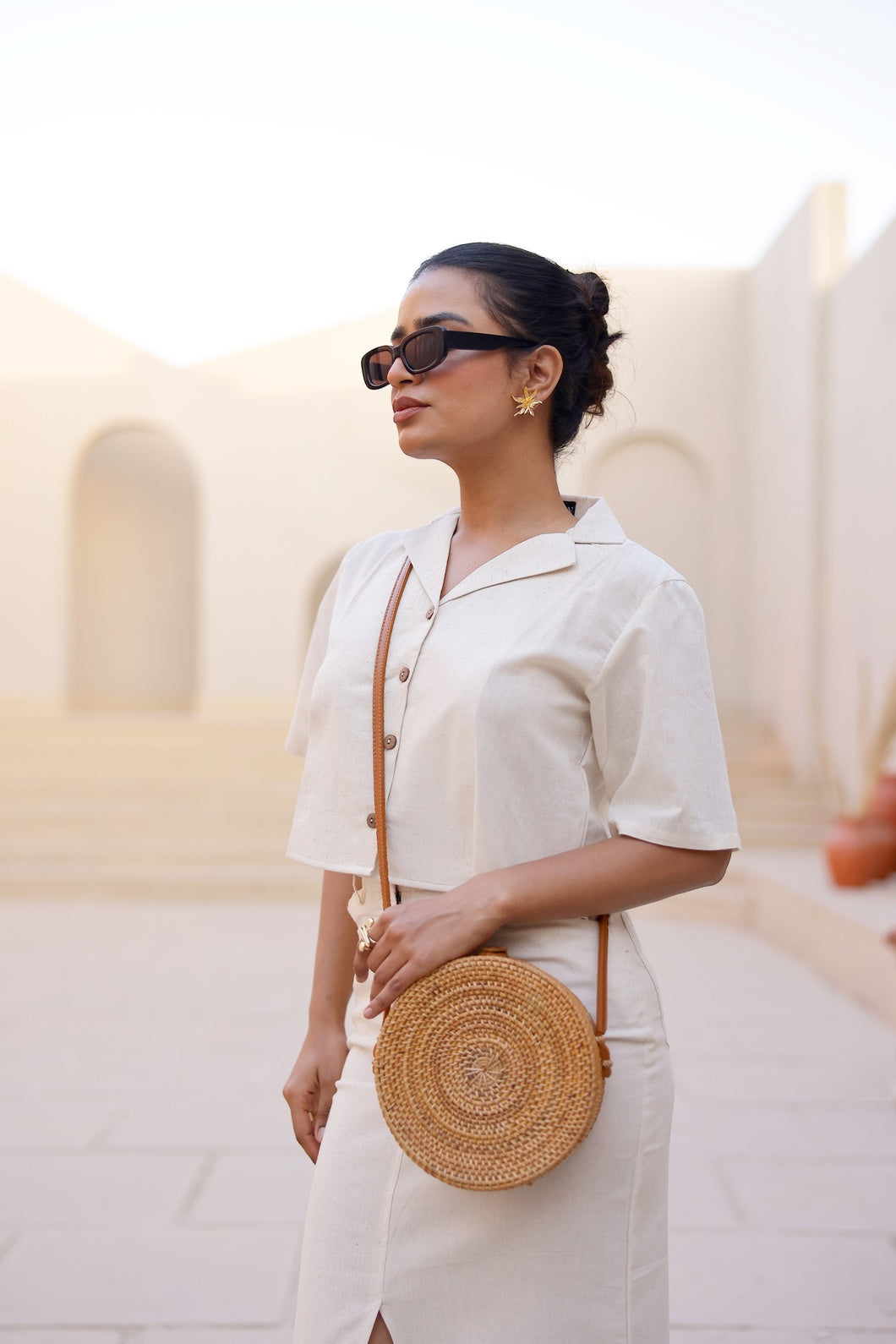 Athena- White Khadi | Skirt and Top